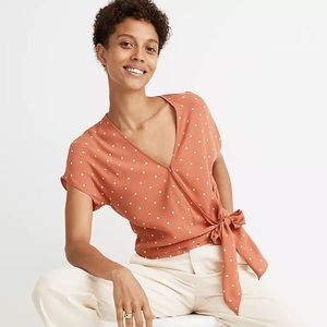 SOLD Madewell Sash-Tie Wrap Top